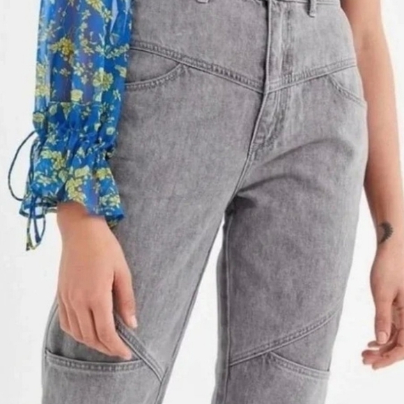 BDG Urban Outfitters Henri Seamed Gray High Rise Straight Leg Jeans - Size 26 - Picture 2 of 8